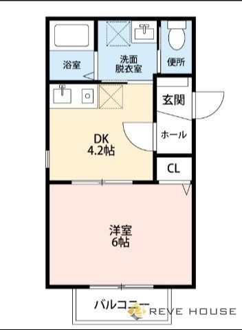 ＪＲ鹿児島本線 竹下駅 徒歩3分 2階建 築23年の間取り写真