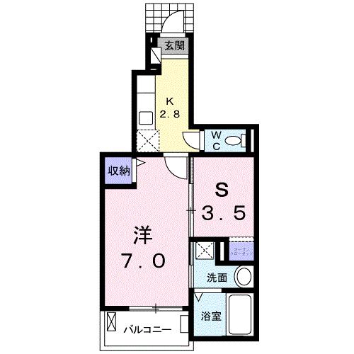ＪＲ山陽本線 東尾道駅 バス乗車時間：2分 最寄りバス停で下車 徒歩7分 3階建 築12年の間取り写真