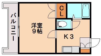 西鉄天神大牟田線 春日原駅 徒歩5分 4階建 築39年の間取り写真