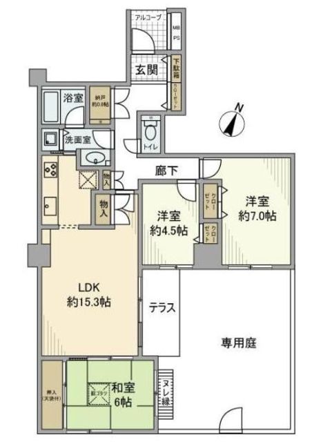 パークシティ新川崎・東3番街F棟の間取り写真