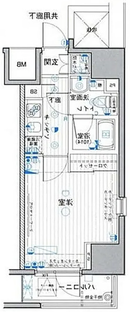 都営大江戸線 蔵前駅 徒歩2分 14階建 築20年の間取り写真