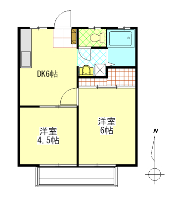 邑楽郡大泉町中央のアパートの間取り