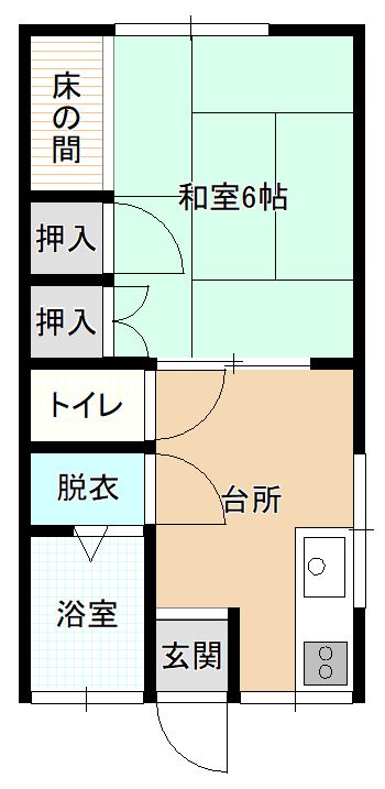 ハイツオグマＡの間取り