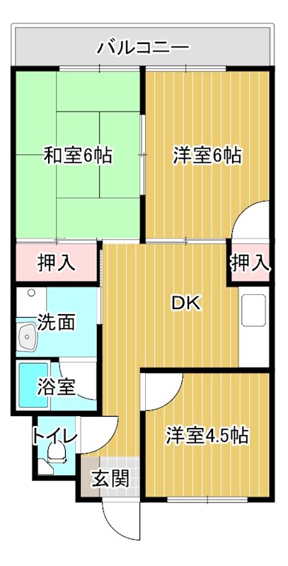 徳和マンションの間取り