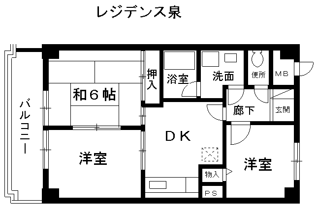 名古屋市東区泉のマンションの間取り