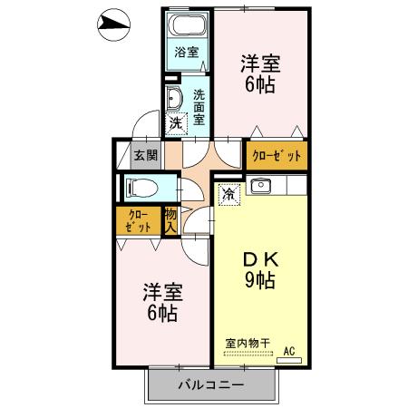 府中市府中町のアパートの間取り