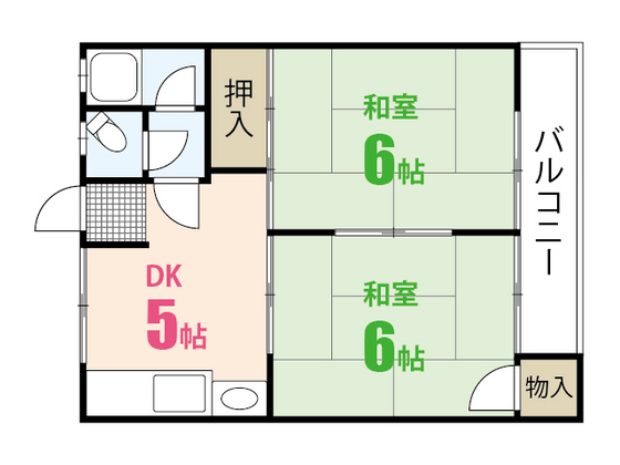 広島市安佐南区八木のマンションの間取り