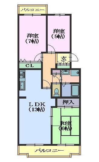 ヴェルデュール八事の間取り