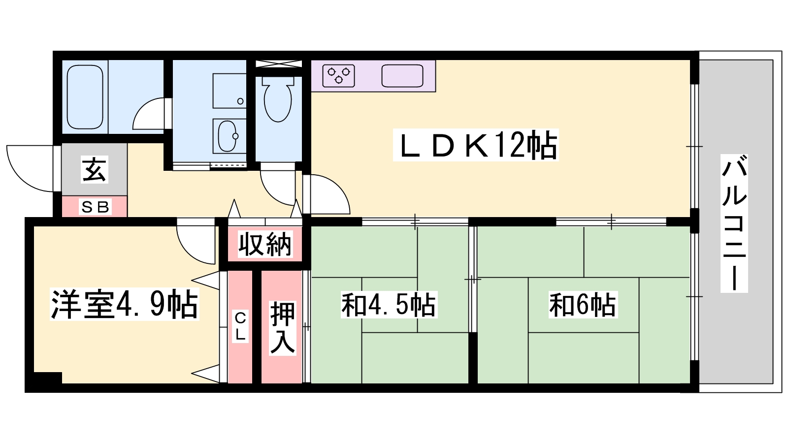 テルツォ南新在家の間取り