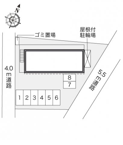 【北九州市小倉北区高坊のアパートの駐車場】