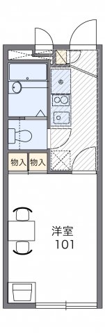 北九州市小倉北区高坊のアパートの間取り