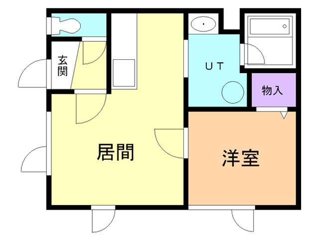 苫小牧市のぞみ町のアパートの間取り