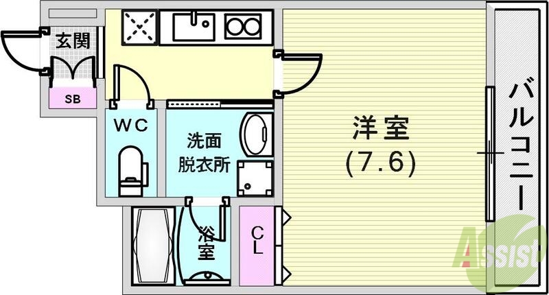 アドバンス神戸アルティスの間取り