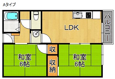 フレグランス阪南Ｂ棟の間取り