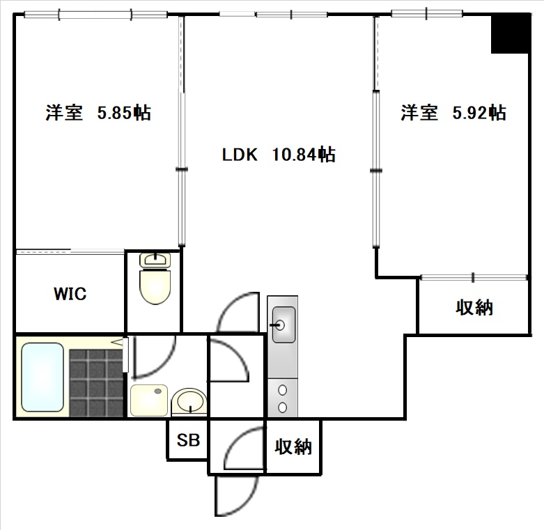 ブランロゼ二日町の間取り