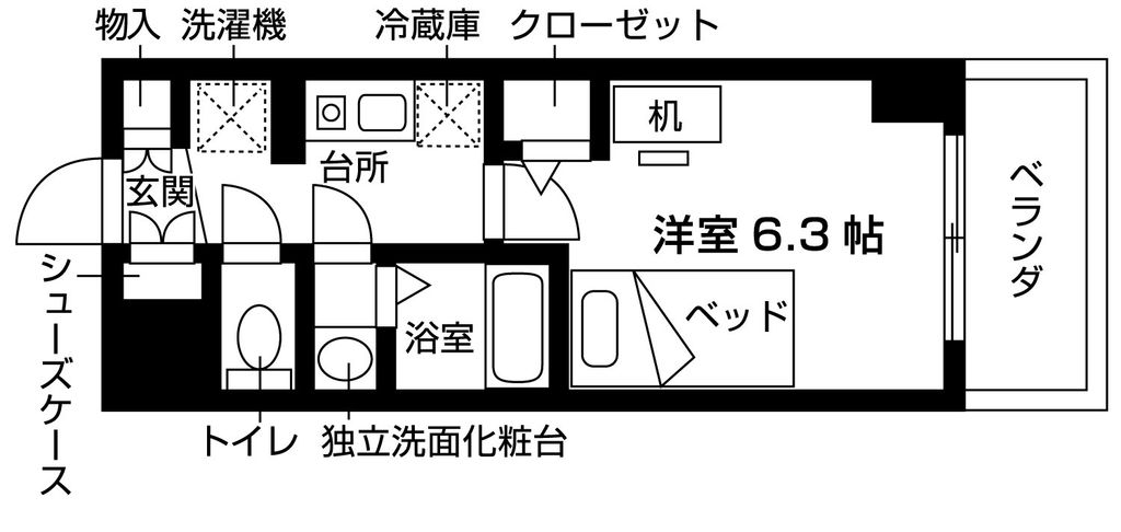 エスリードカレッジゲート南草津の間取り