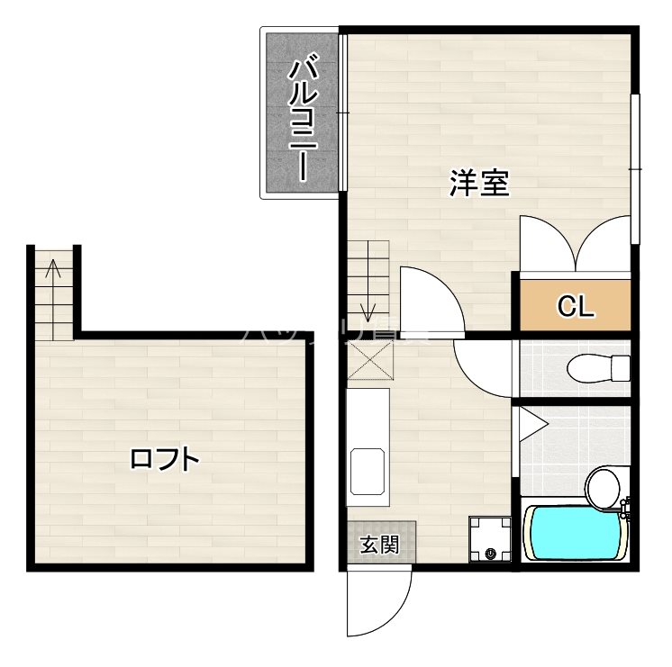 福岡市南区井尻のアパートの間取り