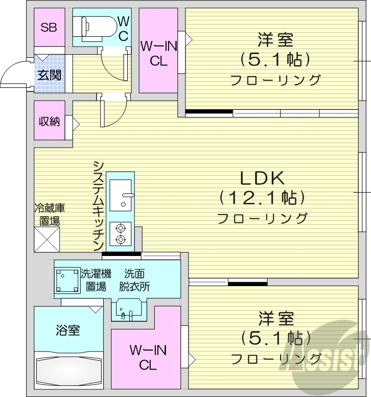 S-RESIDENCE札幌東astrazeの間取り