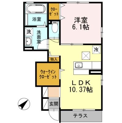 藤沢市鵠沼松が岡のアパートの間取り