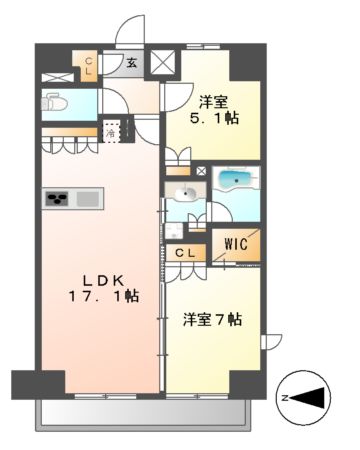 パークアクシス名駅南グランデの間取り