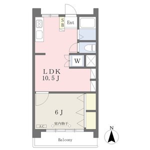 【名古屋市昭和区広路通のマンションの間取り】