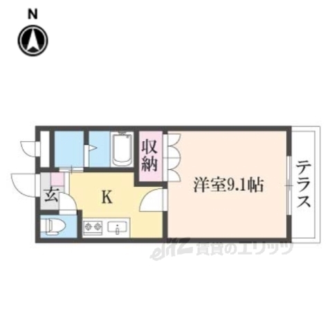 御所市大字元町のアパートの間取り