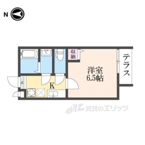 【京都市東山区本町９丁目のアパートの間取り】