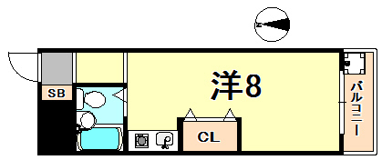 【神戸市中央区中尾町のマンションの間取り】