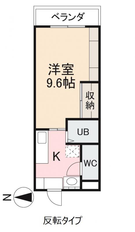 高松市福岡町のマンションの間取り