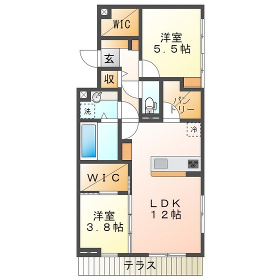 ディーシャンブル　南丸之内Ｂの間取り