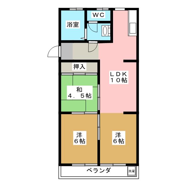 勢田パークマンションＡの間取り