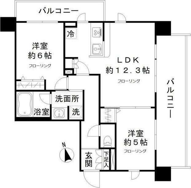 N-stage AkabaneShimoの間取り