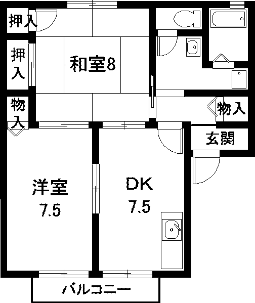 コーワハイツの間取り