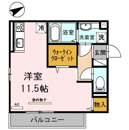 Ｄ－ｒｏｏｍ出島の間取り