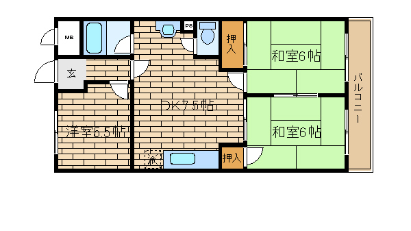 タナカハイツの間取り