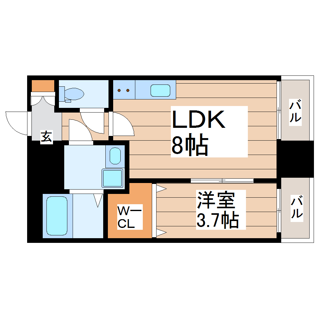 【サンライズ支倉町の間取り】