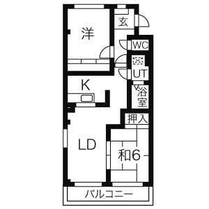 名古屋市天白区笹原町のマンションの間取り