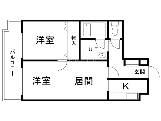 札幌市中央区南二十三条西のマンションの間取り