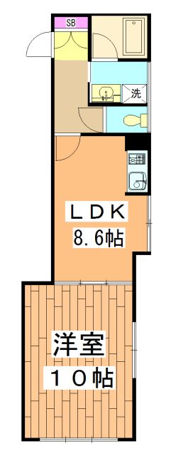 京都市右京区鳴滝音戸山町のマンションの間取り