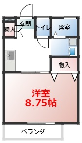 小田原市小八幡のアパートの間取り