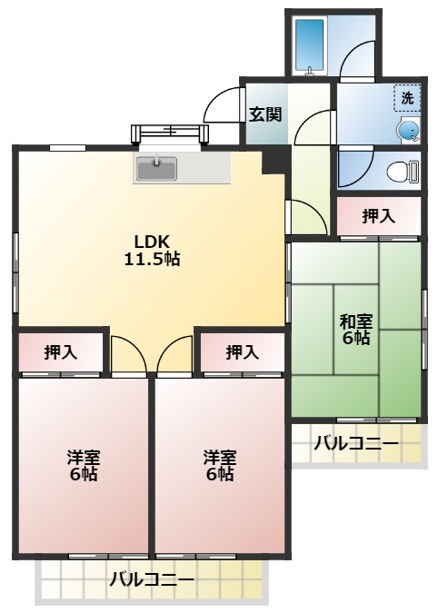 シャテロ松戸の間取り