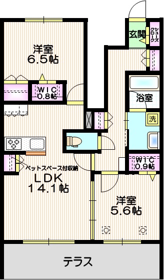 さいたま市北区土呂町のマンションの間取り