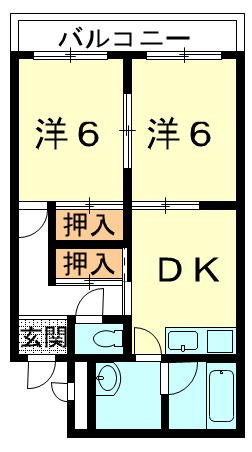 ハイツ中川の間取り