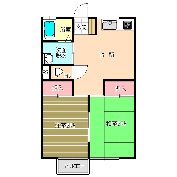 【ベストハイツの間取り】