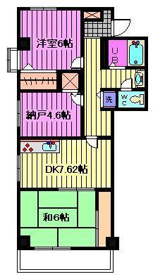 さいたま市浦和区常盤のマンションの間取り