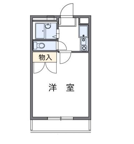 岡山市中区中井のアパートの間取り