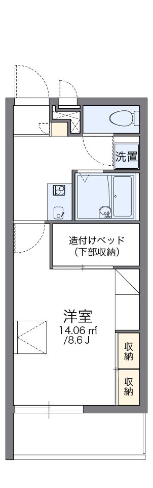 レオパレスコングラツィア石川台の間取り