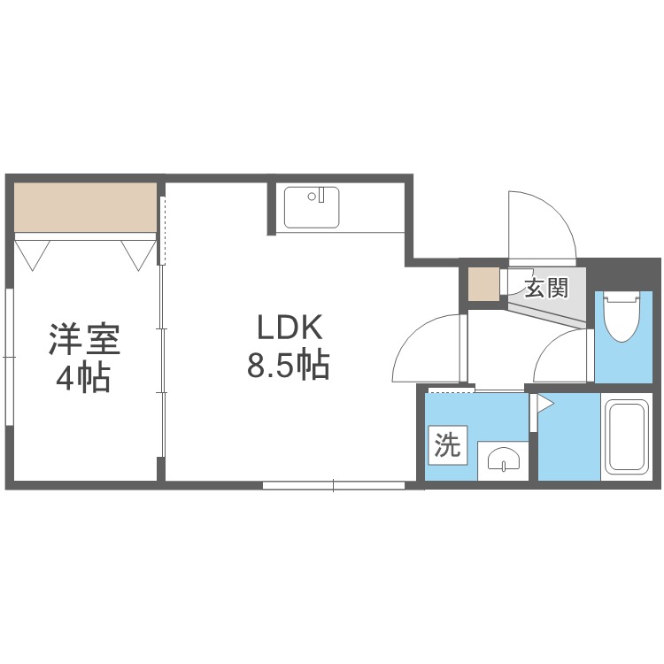 【ラフィーネ東札幌の間取り】