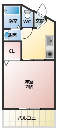 柏原市国分本町のマンションの間取り