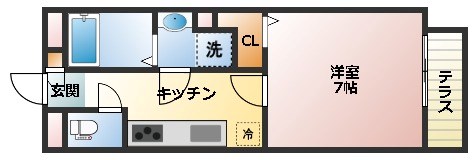 クレール栄翔の間取り